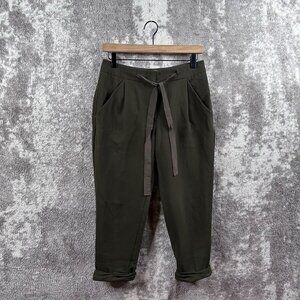 Wilfred Trousers 0 Womens Aritzia Olive Green Trousers Cropped Belted